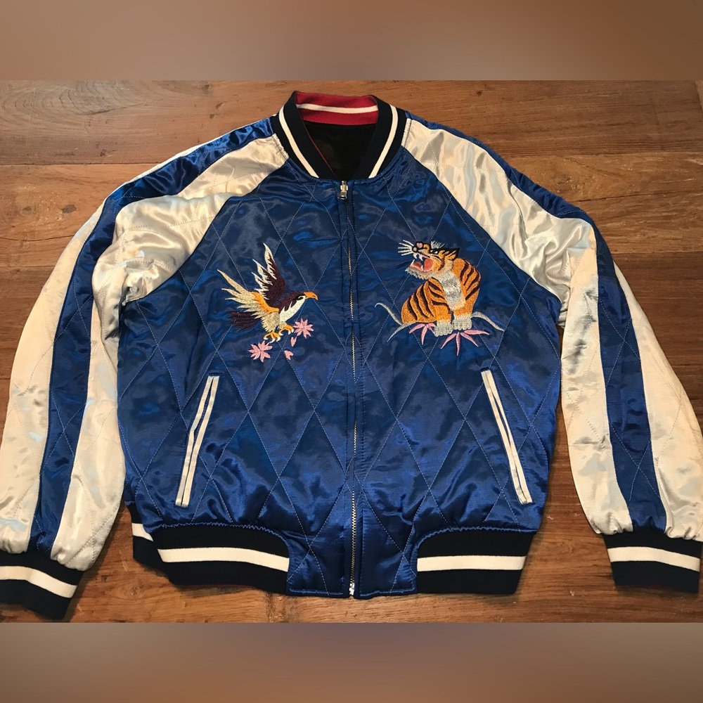 Topshop Petite Embroidered Japan Reversible Jacket